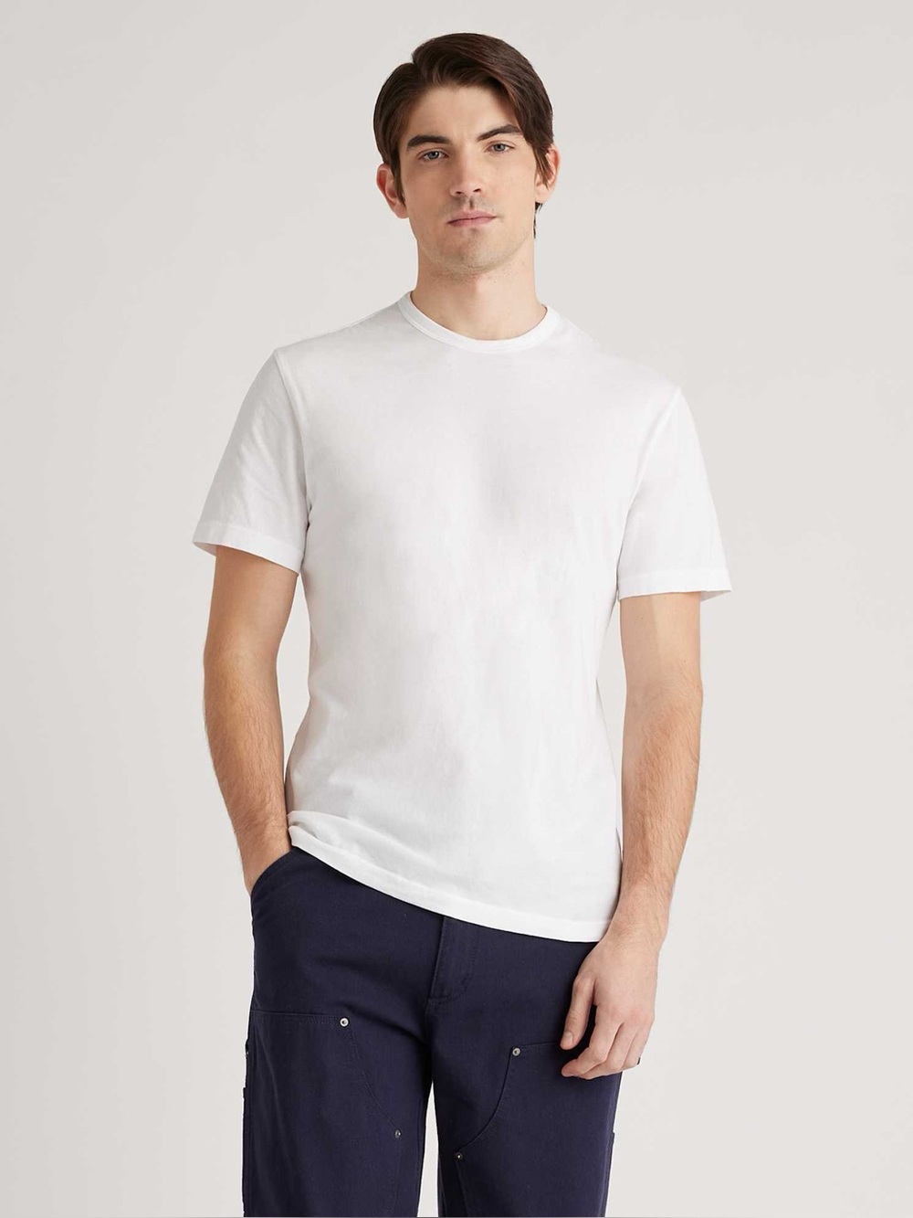 Quince 100% Pima Cotton Luxe Touch Tee White NEW